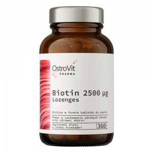 OstroVit PHARMA BIOTIN 2500 lozenges 360 tabs strawberry
