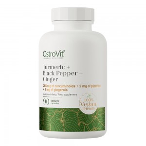OstroVit TURMERIC (CURCUMIN) + BLACK PEPPER + GINGER Vege 90 caps