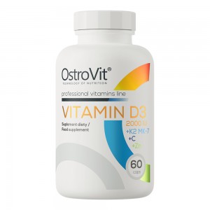 OstroVit VITAMIN D3 2000 IU + K2 MK-7 + C + Zn 60 caps