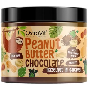 OstroVit CHOCOLATE PEANUT BUTTER + Hazelnuts in Caramel 500g