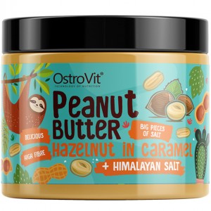 OstroVit PEANUT BUTTER + Hazelnuts in Caramel 500g