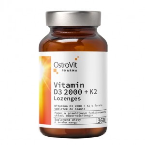 OstroVit PHARMA VITAMIN D3 2000 IU + K2 lozenges 360 tablets mango